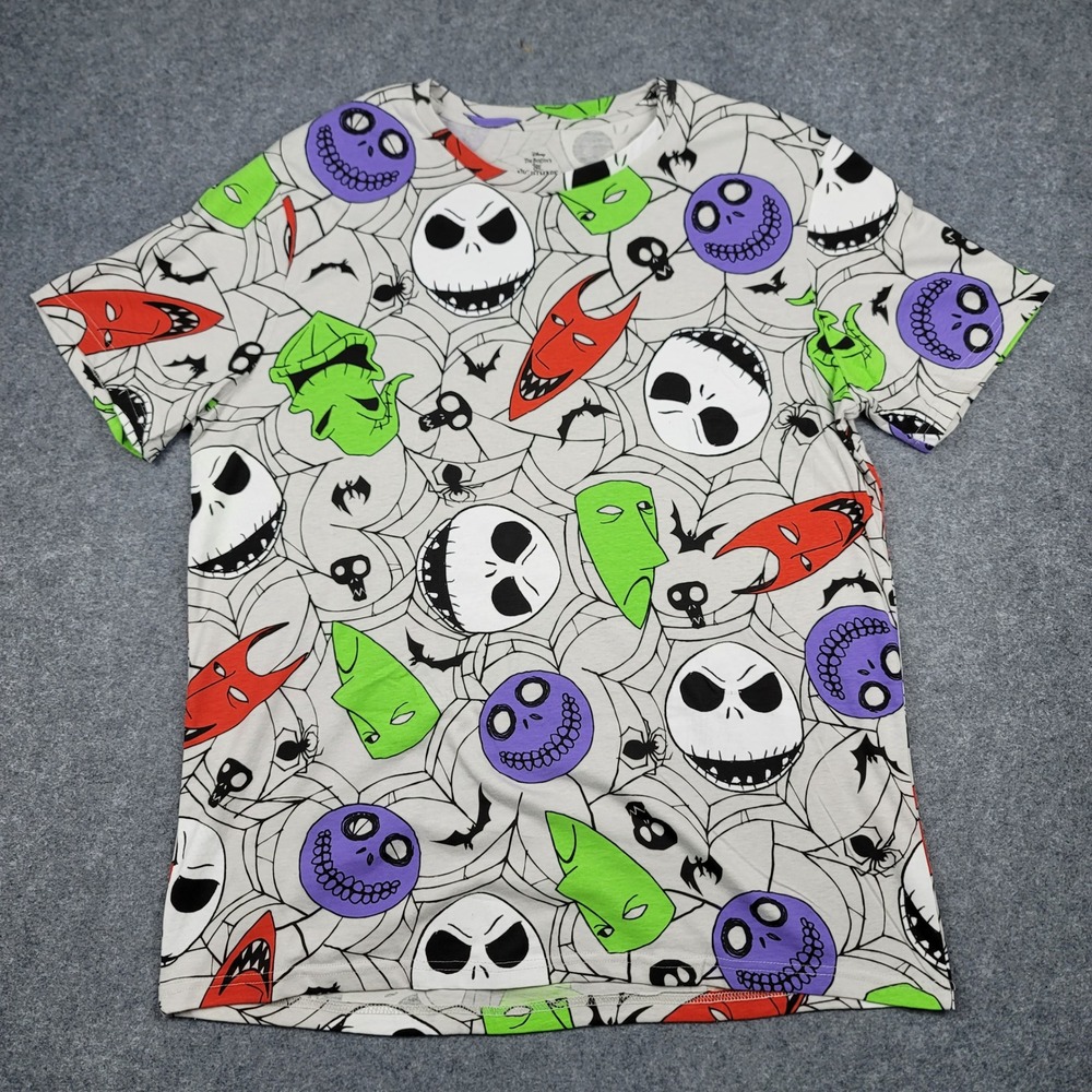 Disney The Nightmare Before Christmas AOP Graphic T-Shirt XL Jack Skellington